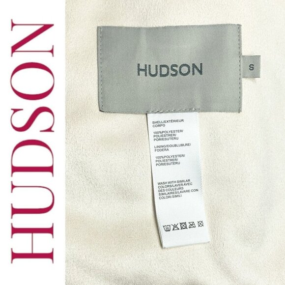 NWT HUDSON JEANS Reversible Shearling Teddy Longline Maxi Coat Natural Cream, Si - Picture 11 of 16
